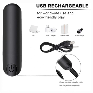 Mini Vibratore a Proiettile all'Ingrosso <span class=keywords><strong>per</strong></span> Donne, Potente Vibrazione, 10 Modalità, Stimolatore Clitorideo Silenzioso, Ricaricabile USB, Giocattolo Sessuale in Silicone - Product Image 5