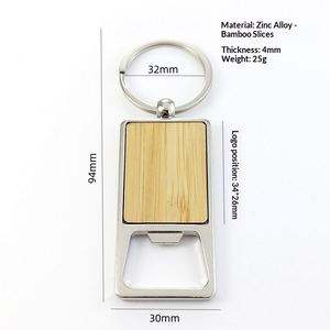 Porte-clés décapsuleur en bois personnalisé, cadeau publicitaire d'entreprise, pendentif pour Halloween, souvenir gravé DIY, promotionnel - Product Image 5