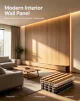 Panneaux de grille WPC écologiques modernes de qualité supérieure pour revêtement mural extérieur, design à lattes décoratif pour salle de sport et intérieur, éclairage LED