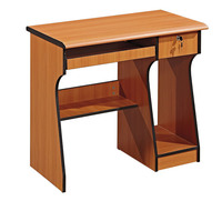 Bureau d'ordinateur mobile au design moderne avec étagères de rangement et roulettes