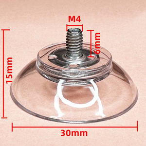 Vis <span class=keywords><strong>à</strong></span> tête transparente en <span class=keywords><strong>PVC</strong></span>, écrou <span class=keywords><strong>à</strong></span> vis, tige de vis de 30 mm, ventouse, raccords de tuyauterie M4 M5 M6 - Product Image 1