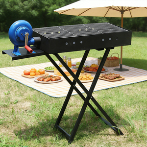 Portable Outdoor Camping <strong>BBQ</strong> <strong>Stand</strong> with Cover, Grill with Blower - Product Image 4