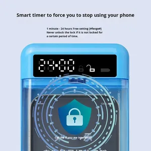 Portable Self-control Self-discipline Learning Study Student Quit Mobile Smart Phone Timer <b>Lock</b> <b>Box</b> 24 Hours Emergency Charging - Product Image 4