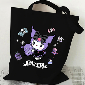 תיק בד אופנתי תיק קריקטורה דפוס קריקטורה הדפסה מרווחת קיבולת גדולה ידיים כף יד עבור בית הספר היומי מתנה - Product Image 2