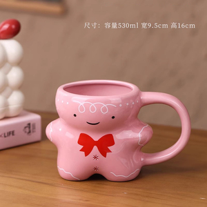 Kawaii Gingerbread Mugs Merry Christmas <b>Cups</b> <b>Ceramic</b> Coffee Mug for Couples - Product Image 6