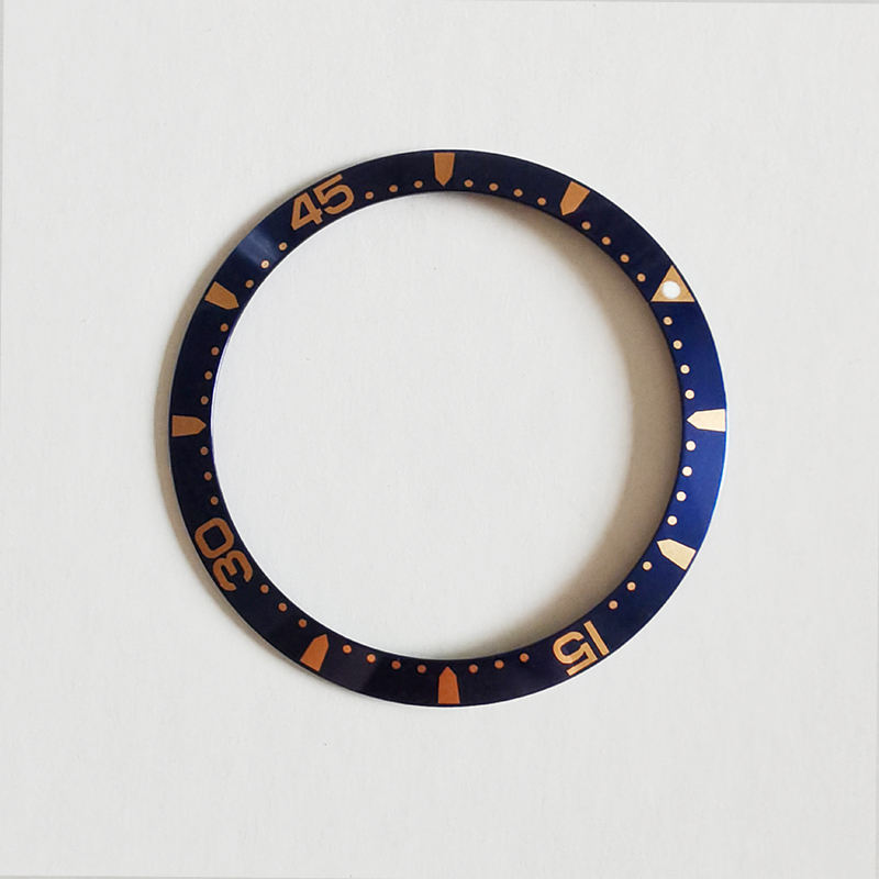 Blue with rose gold numbers