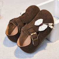 Chaussures pour enfants, nouvelle collection printemps, cuir mat unisexe, fermeture Velcro, semelle antidérapante