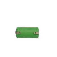 Baterai 2/3AA Ni-MH 1.2V 400mAh Isi Ulang Sel Tunggal dengan Tab Solder Atas & Bawah Datar untuk Alat Cukur Listrik.