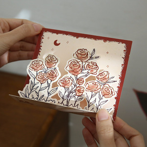 Vente chaude Saint Valentin 3D Pop-up Or Estampage Fournitures De Voeux Carte D'<span class=keywords><strong>invitation</strong></span> <span class=keywords><strong>Anniversaire</strong></span> Graduation Carte - Product Image 3