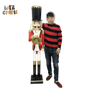 HOYE CRAFTS Decorazione Natalizia Artigianato in <span class=keywords><strong>Legno</strong></span> Schiaccianoci a Grandezza Naturale 1,8m Soldati Schiaccianoci in <span class=keywords><strong>Legno</strong></span> da 180cm 6 Piedi - Product Image 2