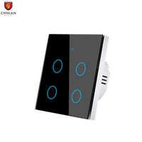 Articles électriques standard EU UK pour la maison Zigbee Switch Tuya 1/2/3/4 Gang Smart Life fonctionne avec Google Assistant et Alexa