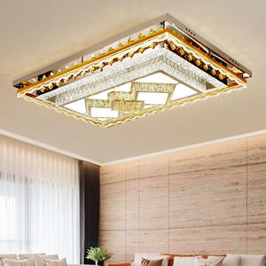 Zèle éclairage chambre décoration luxe cristal surface monté plafonniers pour salon - Product Image 1