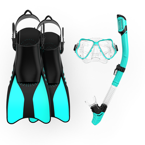 2023 nuevo conjunto de esnórquel sin marco gafas de buceo equipo de esnórquel aletas conjunto de equipo de buceo - Product Image 4