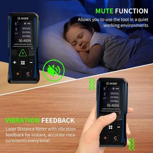 เครื่องวัดระยะด้วยเลเซอร์ลำแสงสีเขียวแบบดิจิตอล 100 เมตร สำหรับงานก่อสร้าง - Product Image 6