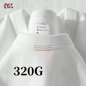 T-shirt da Uomo Pesante Oversize di Alta Qualità da 320g/m² a Maniche Corte in Cotone Tinta Unita di Tendenza per il Tempo Libero e lo <span class=keywords><strong>Streetwear</strong></span> - Product Image 1