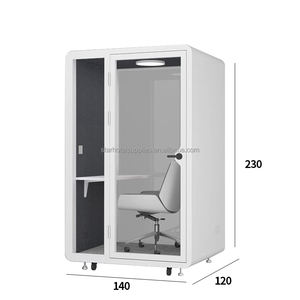 Cabinas <span class=keywords><strong>de</strong></span> sonido acústicas usadas para el lugar <span class=keywords><strong>de</strong></span> trabajo <span class=keywords><strong>de</strong></span> privacidad personalizadas para una sola persona - Product Image 1
