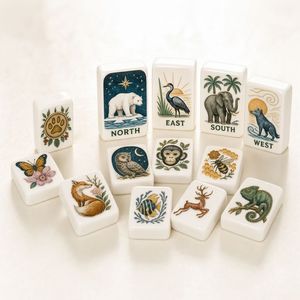 MeldVerse Professional Casino Quality Durable Acrylic Classic American <b>Mahjong</b> Tiles for Gift and Retail for Adults Portable <b>Set</b> - Product Image 1