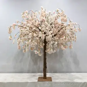 GNW屋内植物の枝ドライデコレーションレモンチェリーブロッサムピンクチェリーツリー藤の花人工木