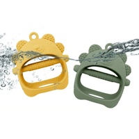 Mitaine de dentition en silicone de qualité alimentaire pour bébé, jouet sensoriel doux à mâcher anti-chute pour le poignet et la main, sans BPA