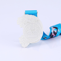 Nœud supérieur de marathon en alliage de zinc, produit personnalisé, bon marché, métal doré, 3D, avec ruban à sublimation, chine