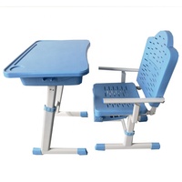 Vente en gros directe de bureaux et de chaises pour un seul étudiant équipement éducatif scolaire table de pause déjeuner et chaise avec repose-pieds