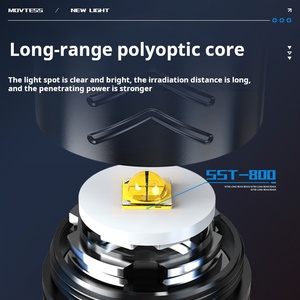 Xinsite 30W Zoomable LED Đèn pin xách tay khẩn cấp ngoài trời cắm trại PC đèn ABS hiển thị kỹ thuật số 1000M tầm xa IP65 - Product Image 2