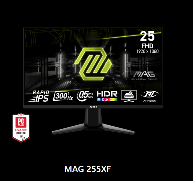 For MAG 255XF 24.5" IPS 300Hz 0.5ms (GTG) Response Time Anti-Glare FHD LCD Monitor for PC