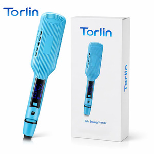 Plancha de Pelo Eléctrica Torlin de Calentamiento Rápido 120-250°C con Placas Recubiertas de Grafeno-Cerámica, Apagado Automático de 60 Minutos y Pantalla LCD de Temperatura para Salón - Product Image 1