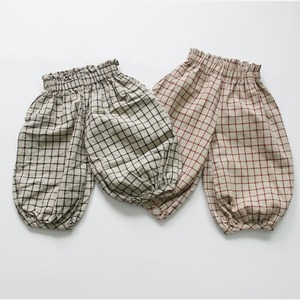Pantalon court ample à carreaux pour enfants, collection printemps, pour garçons et filles, vêtements pour enfants en gros - Product Image 1
