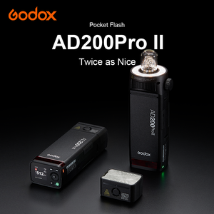 Flash de Estudio <span class=keywords><strong>Godox</strong></span> <span class=keywords><strong>AD200pro</strong></span> II 2.4G TTL, Flash de Bolsillo para Fotografía en Exteriores con Batería de Litio de 2900 mAh, 1/8000 HSS - Product Image 1