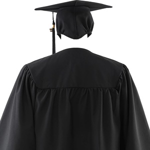 Robe et toque de graduation unisexe de qualité supérieure, uniforme académique multicolore avec pompon, tenue de graduation personnalisable avec logo - Product Image 4