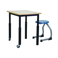 Muebles Escolares, Sillas y Mesa para Aula, Conjunto de Mesa y Silla Escolar Ajustable