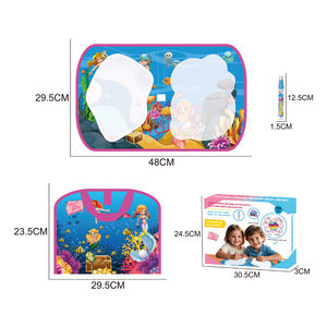 Educación Temprana Niños Creativos Reutilizables Juguetes de Dibujo de Agua Dibujos Animados Estilo Sirena Lienzo de Agua Mágico Con Pincel - Product Image 6
