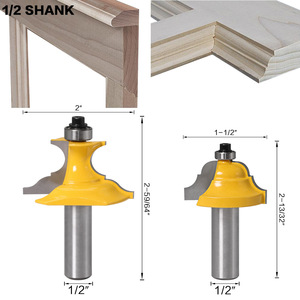 Broca enrutadora de cuentas de vástago de 1/2 pulgadas, <span class=keywords><strong>Base</strong></span> de Pedestal y línea de moldura de muebles pequeños para herramienta de carpintería, 2 uds. - Product Image 6