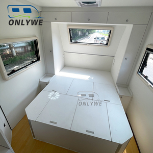 ONLYWE Camper Caravan <span class=keywords><strong>4X4</strong></span>, caravane tout-terrain, camping-car avec cuisine coulissante et système d'énergie solaire - Product Image 4