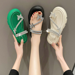 Sandales à strass pour femme, style féerique, à semelle compensée, pour l'été, vente en gros - Product Image 6