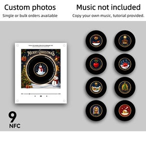 Cajas <span class=keywords><strong>de</strong></span> Música Acrílicas Personalizadas, Reproductor <span class=keywords><strong>de</strong></span> Música con 9 Discos NFC Giratorios Reemplazables <span class=keywords><strong>de</strong></span> 600 mAh, para Regalos <span class=keywords><strong>de</strong></span> Halloween y Navidad - Product Image 2