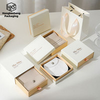 Boîte à bijoux personnalisée HKSTY, blanche, portable, avec pochette, hauteur 3,5 cm, pour collection personnelle