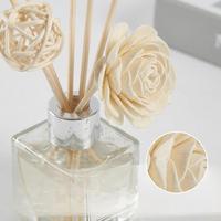 Diffuseur de parfum d'ambiance en bouteille carrée transparente blanche de 50 ml, huile essentielle, vente en gros