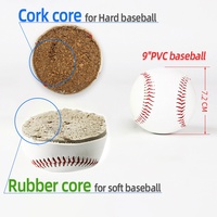 Balle de baseball souple de 9 pouces pour l'entraînement au lancer avec des battes en bois, possibilité d'imprimer un logo directement auprès du fabricant
