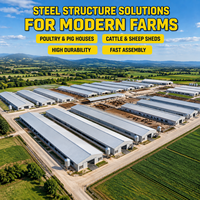Structure modulaire en acier préfabriqué pour entrepôt d'élevage, bâtiment d'élevage porcin, entrepôt, abri, grange