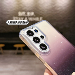 เคสโทรศัพท์ใสไล่สีวิบวับ ประกายกลิตเตอร์ สำหรับ Samsung S26 S25 S24 S23 Ultra FE  ฝาหลังใสป้องกันการกระแทก - Product Image 4