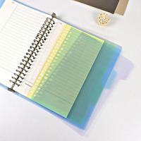 Dota — séparateur d'anneau de classeur A5 B5 PP, 4 onglets, couleur bonbon, feuilles amples pour Notebook, Scrapbook Journal anneaux, Pages, planificateur insérer
