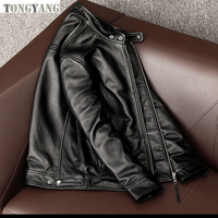 TONGYANG printemps naturel véritable peau de veau cuir pour homme Slim Fit mâle manteau hommes véritable peau de vache manteau mode vêtements hommes vêtements