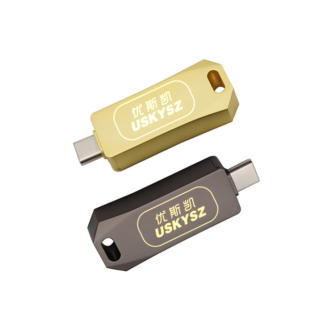 The New Listing Type-c Usb Flash Drive Three Color Pendrive OEM Laser Engraving logo Usb Stick 3.0 Pendrive Multi Laser
