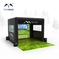 Tentspqce Boîtier de simulateur de golf intérieur/extérieur haut de gamme avec tente gonflable pour la pratique et la formation Tente gonflable