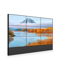 55 Ultra estrecho bisel LCD OEM cartel Digital Led pantalla interior fácil LCD Video pared PVD interior curva pantalla Led 3,5mm 1920*1080