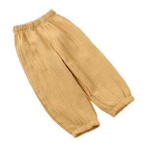 <span class=keywords><strong>Pantalon</strong></span> en <span class=keywords><strong>lin</strong></span> de coton pour enfants printemps été <span class=keywords><strong>pantalon</strong></span> mince enfants filles Bloomer Streetwear mode vêtements pantalons longs - Product Image 6