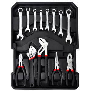 Boîte à outils de réparation automobile 187 pièces, clés à douilles, clés à cliquet, kit d'outils manuels pour mécanicien, dans une <span class=keywords><strong>valise</strong></span> en aluminium, pour vélo et automobile, directement de l'usine - Product Image 4