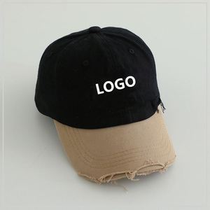 Casquettes de baseball unies délavées pour enfants, avec logo brodé 3D personnalisé, style rétro, en denim vierge, type « Dad Hat » - Product Image 4